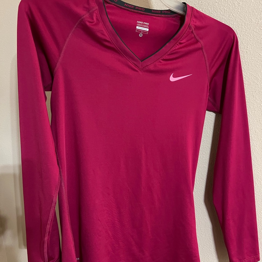 Nike Women's Pro Long Sleeve Top - Pink